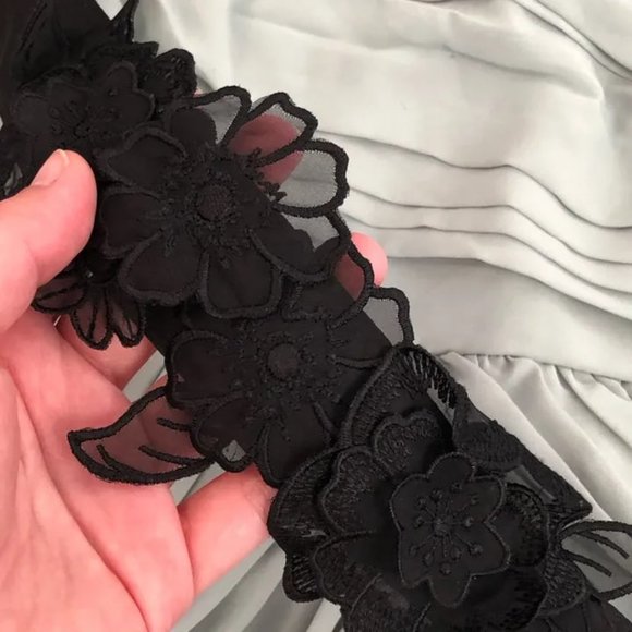 H&M| Pastel Green Chiffon One Shoulder Dress - Picture 2 of 6